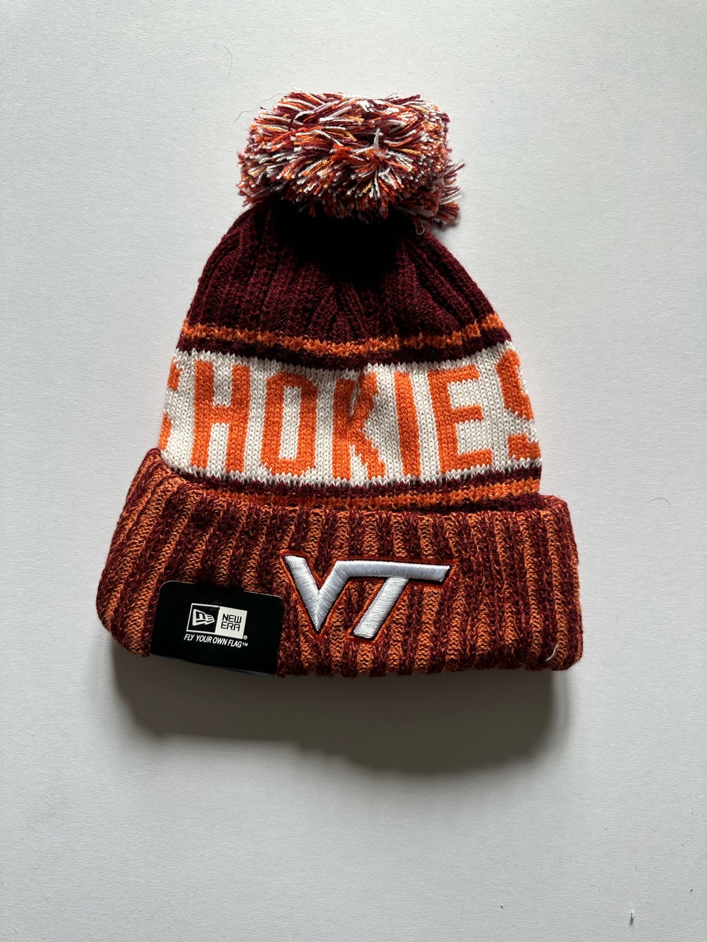 Virginia Tech Hokies NCAA Bobble Beanie Multi Colour Tags on