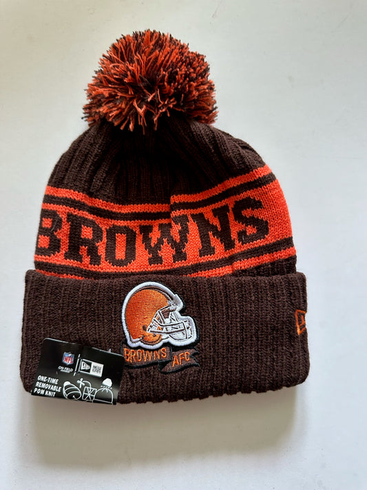 Cleveland Browns NFL Bobble Beanie Multi Colour With Tags on