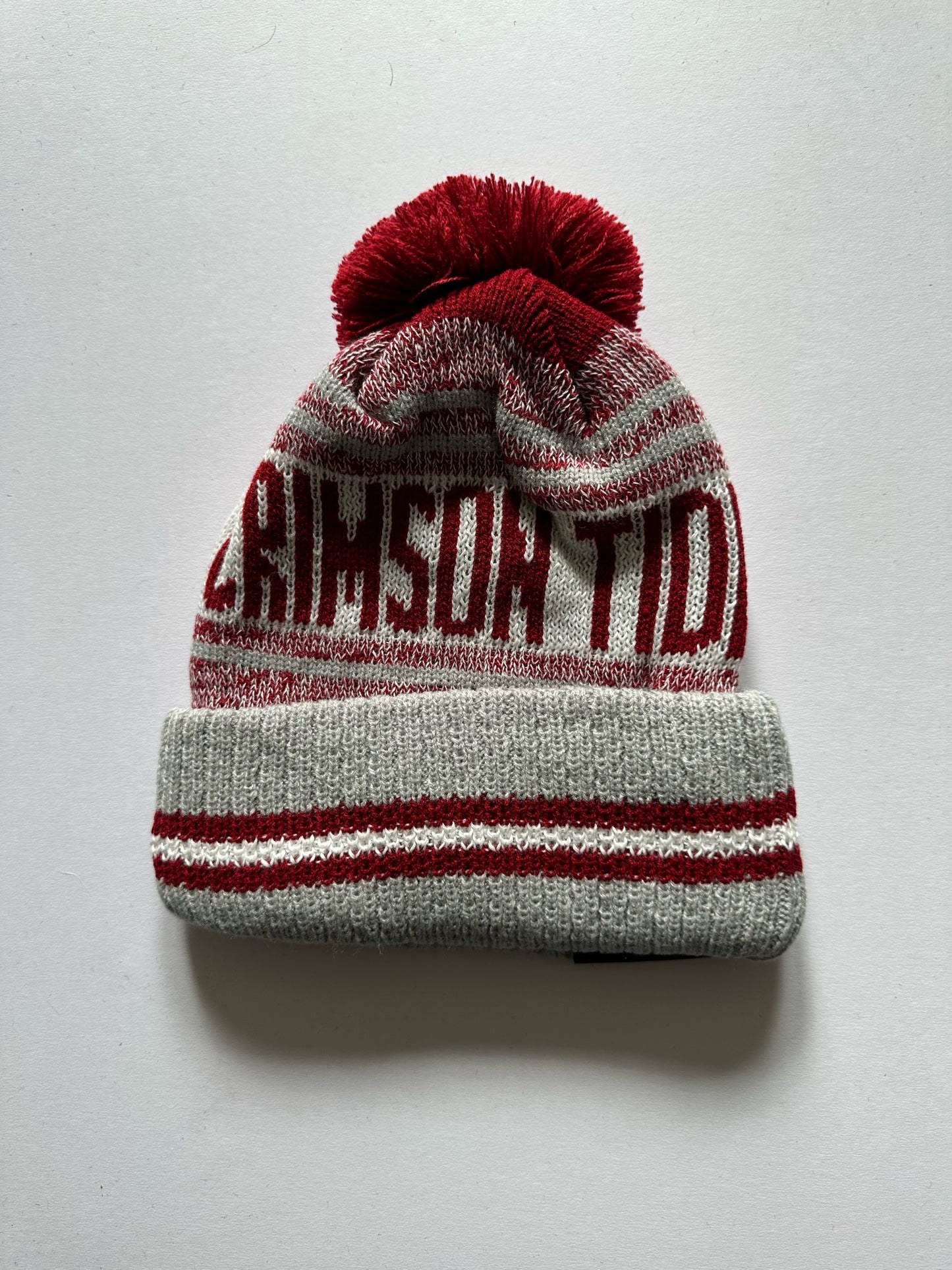 Alabama Crimson Tide Roll Tide NCAA Bobble Beanie Multi Colour Tags on