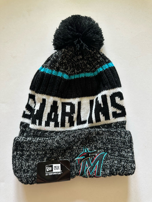 Miami Marlins MLB Bobble Beanie Multi Colour With Tags on