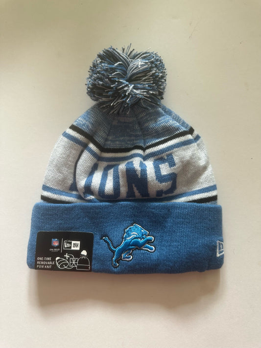 Detroit Lions NFL Bobble Beanie Multi Colour With Tags on