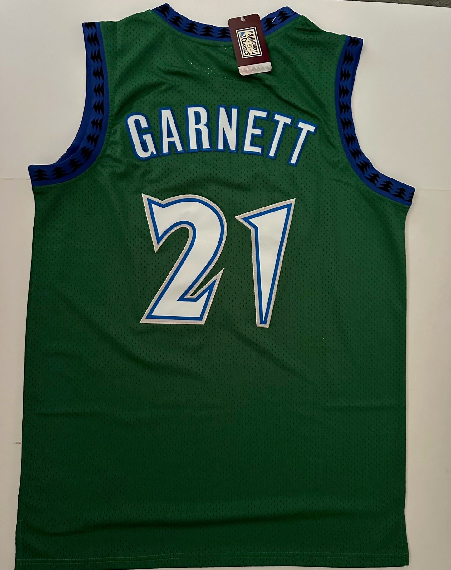 Minnesota Timberwolves NBA Hardwood Classics Basketball Vest Large Garnett 21 Green