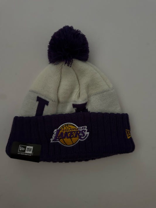 Los Angeles LA Lakers NBA Bobble Beanie Multi Colour With Tags on