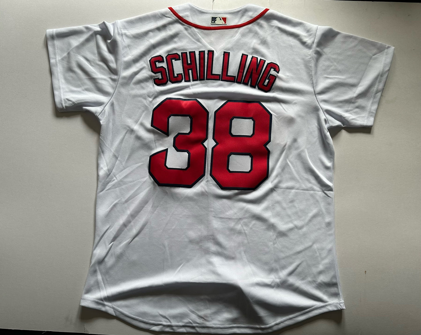 Boston Red Sox MLB Baseball Shirt Large Schilling 38 White