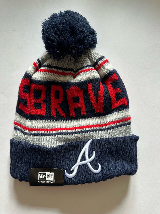 Atlanta Braves MLB Bobble Beanie Multi Colour With Tags on