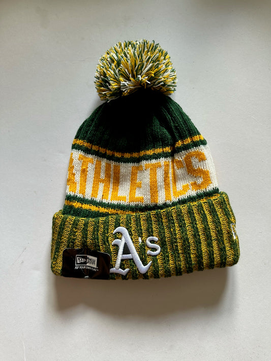 Oakland A's Athletics MLB Bobble Beanie Multi Colour With Tags on
