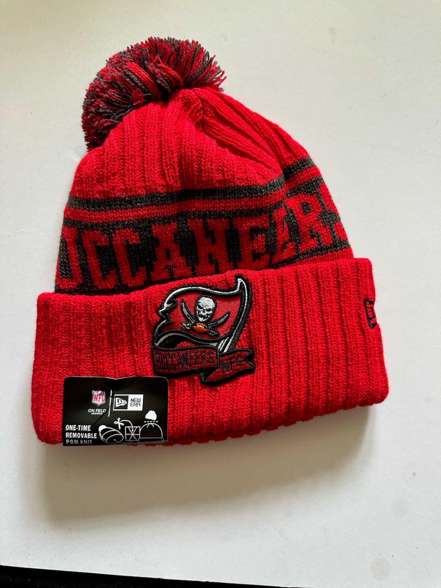 Tampa Bay Buccaneers NFL Bobble Beanie Multi Colour With Tags on