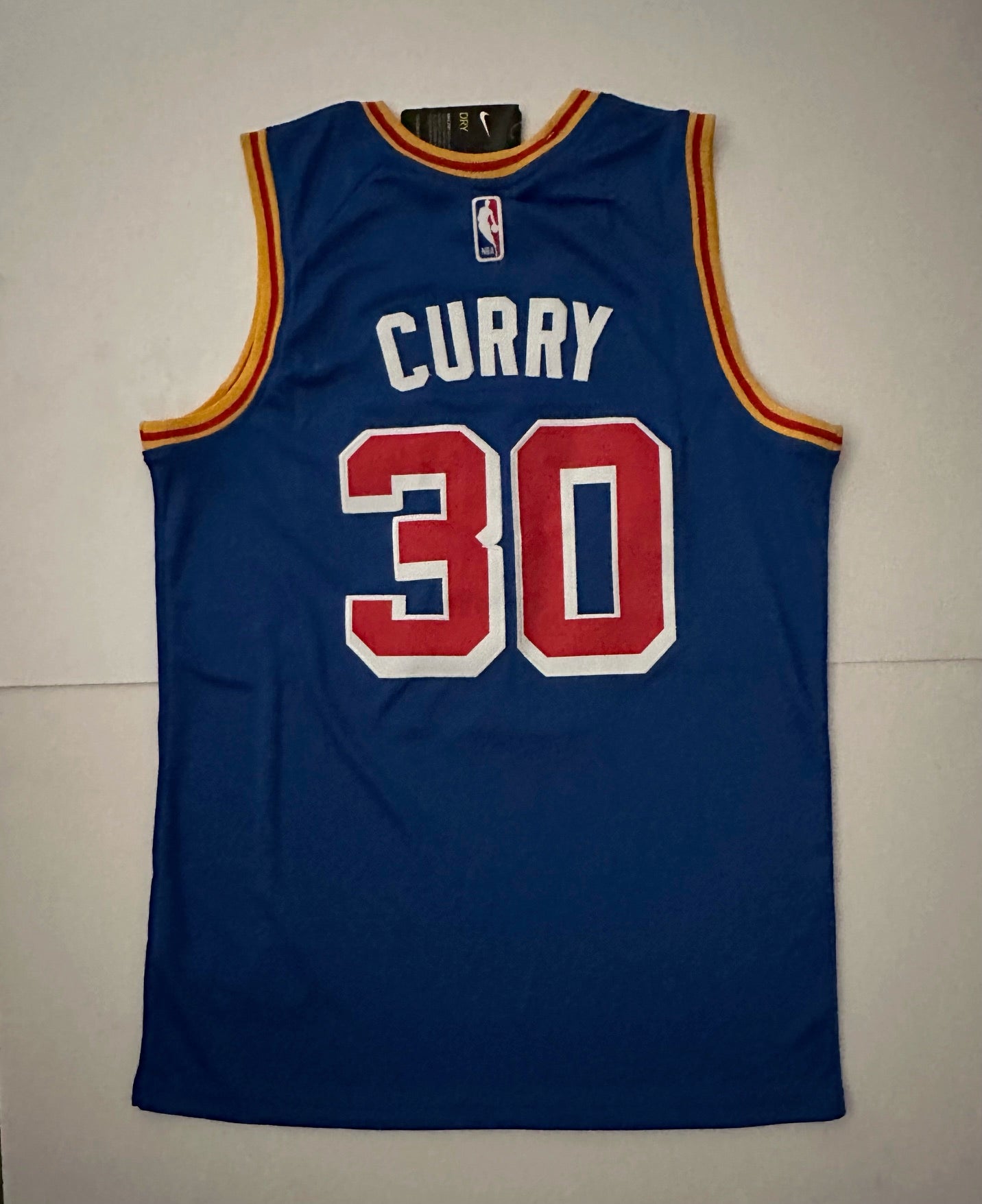Golden State Warriors NBA Basketball Vest Large Curry 30 Blue