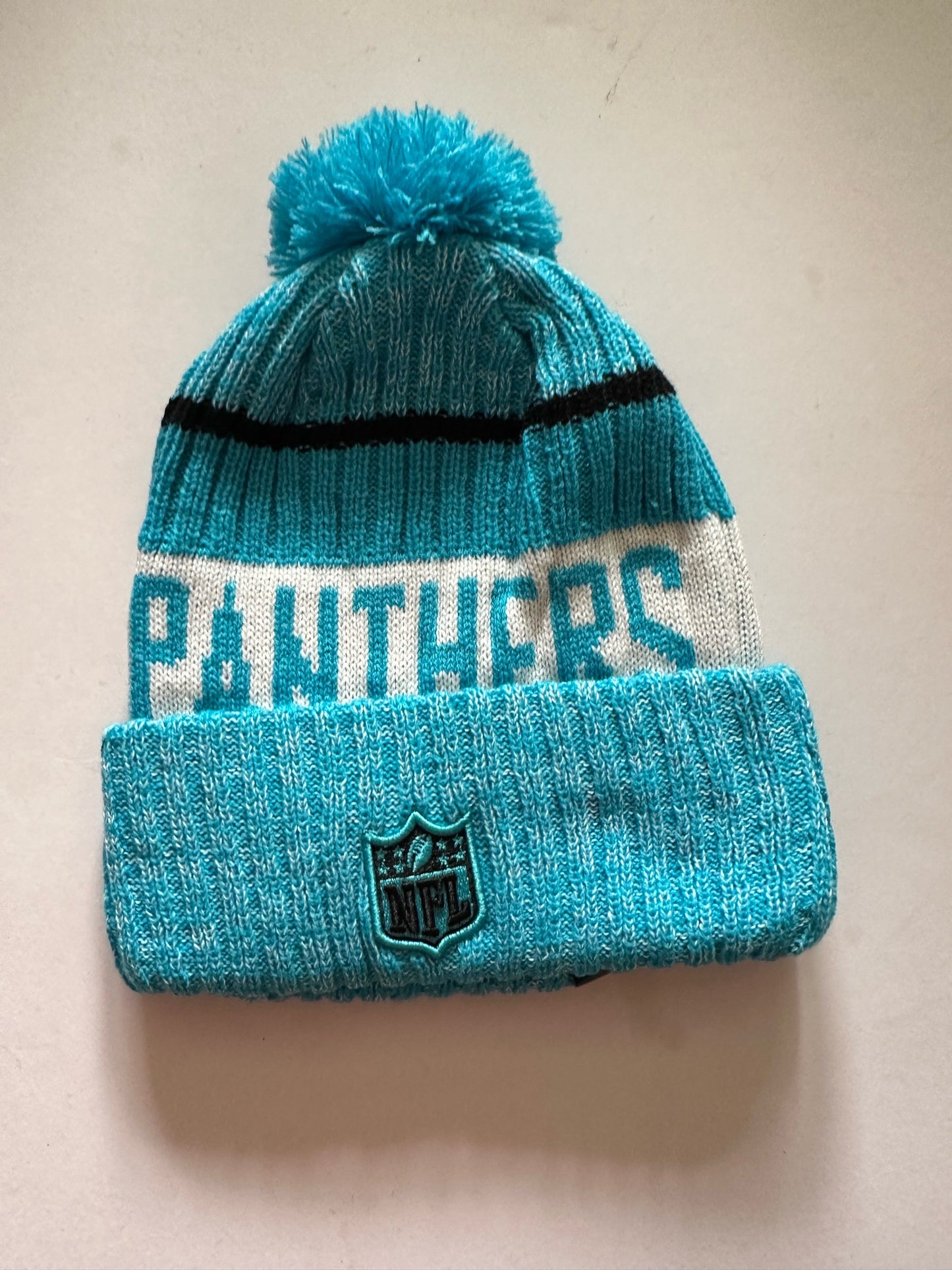 Carolina Panthers NFL Bobble Beanie Multi Colour With Tags on