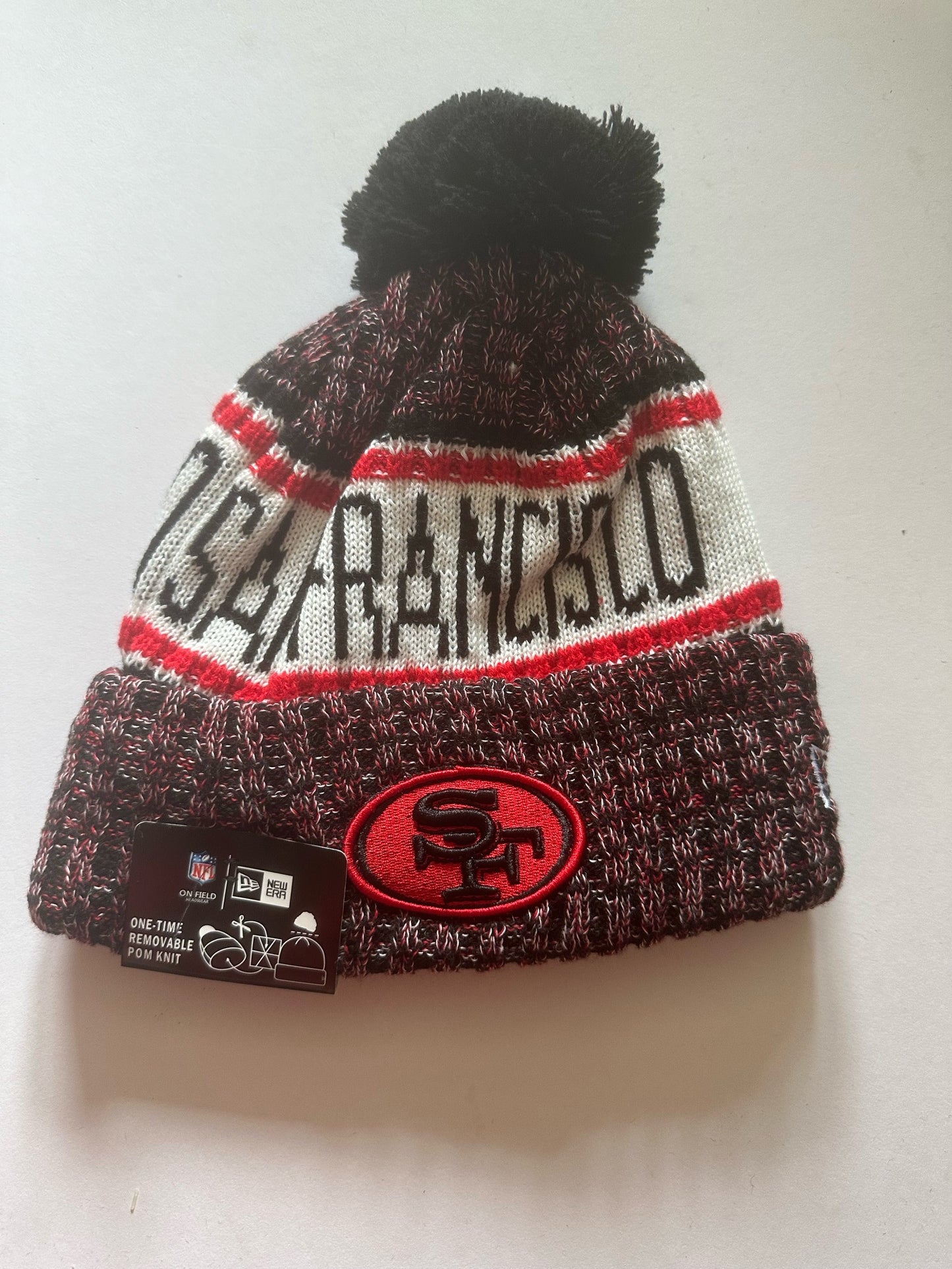 San Francisco 49ers NFL Bobble Beanie Multi Colour With Tags on