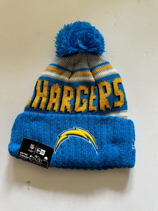 Los Angeles Chargers NFL Bobble Beanie Multi Colour With Tags on