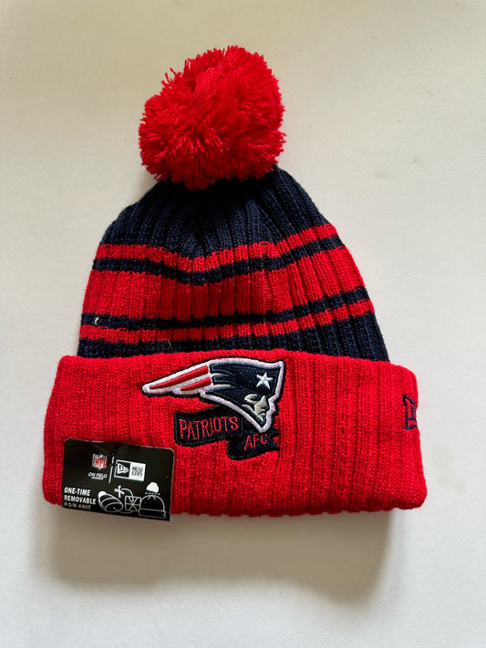 New England Patriots NFL Bobble Beanie Multi Colour With Tags on