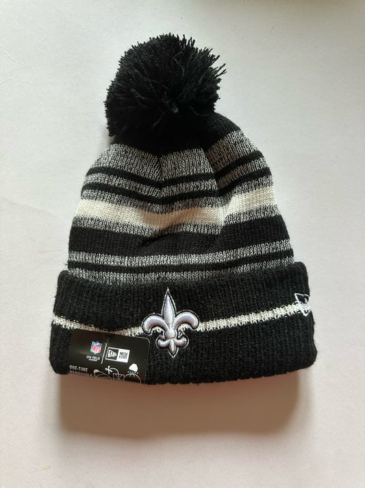 New Orleans Saints NFL Bobble Beanie Multi Colour With Tags on