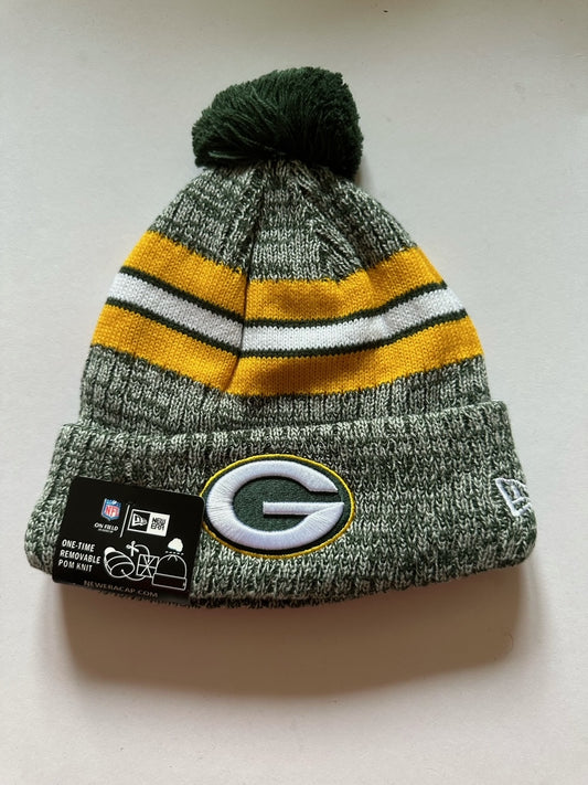 Green Bay Packers NFL Bobble Beanie Multi Colour With Tags on