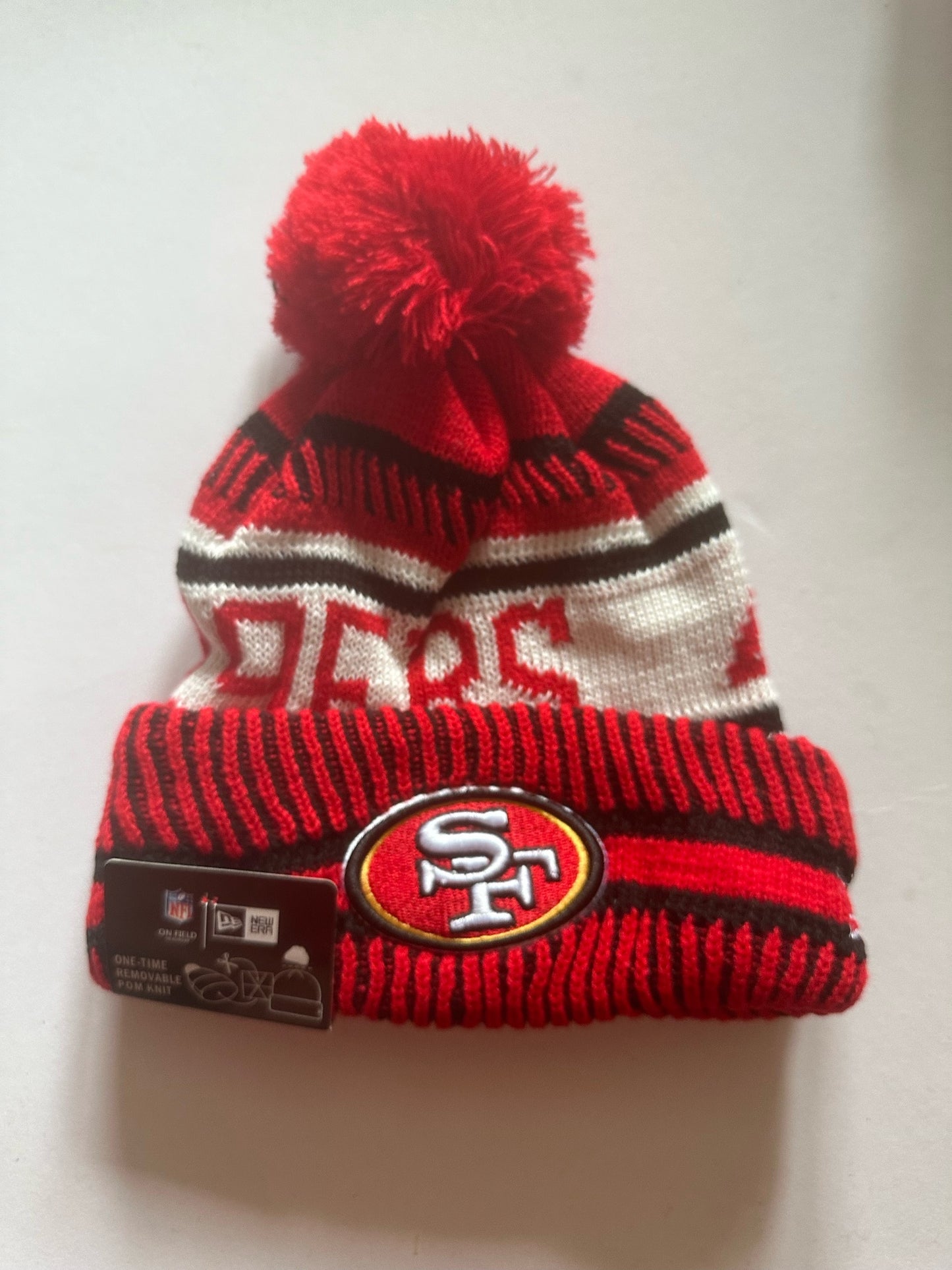 San Francisco 49ers NFL Bobble Beanie Multi Colour With Tags on