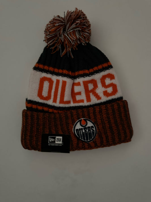 Edmonton Oilers NHL Bobble Beanie Multi Colour With Tags on