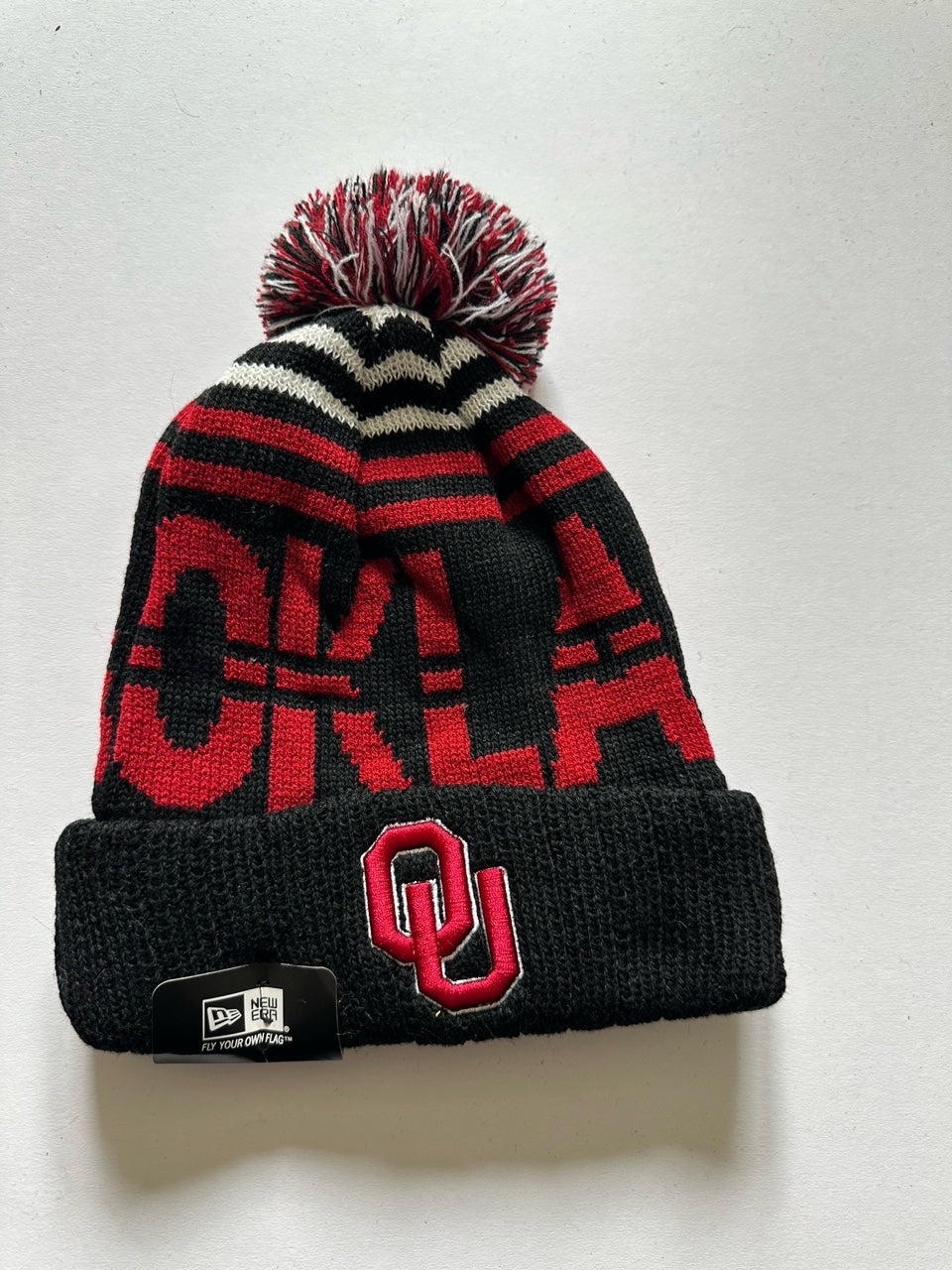 Okahoma Sooners NCAA Bobble Beanie Multi Colour Tags on
