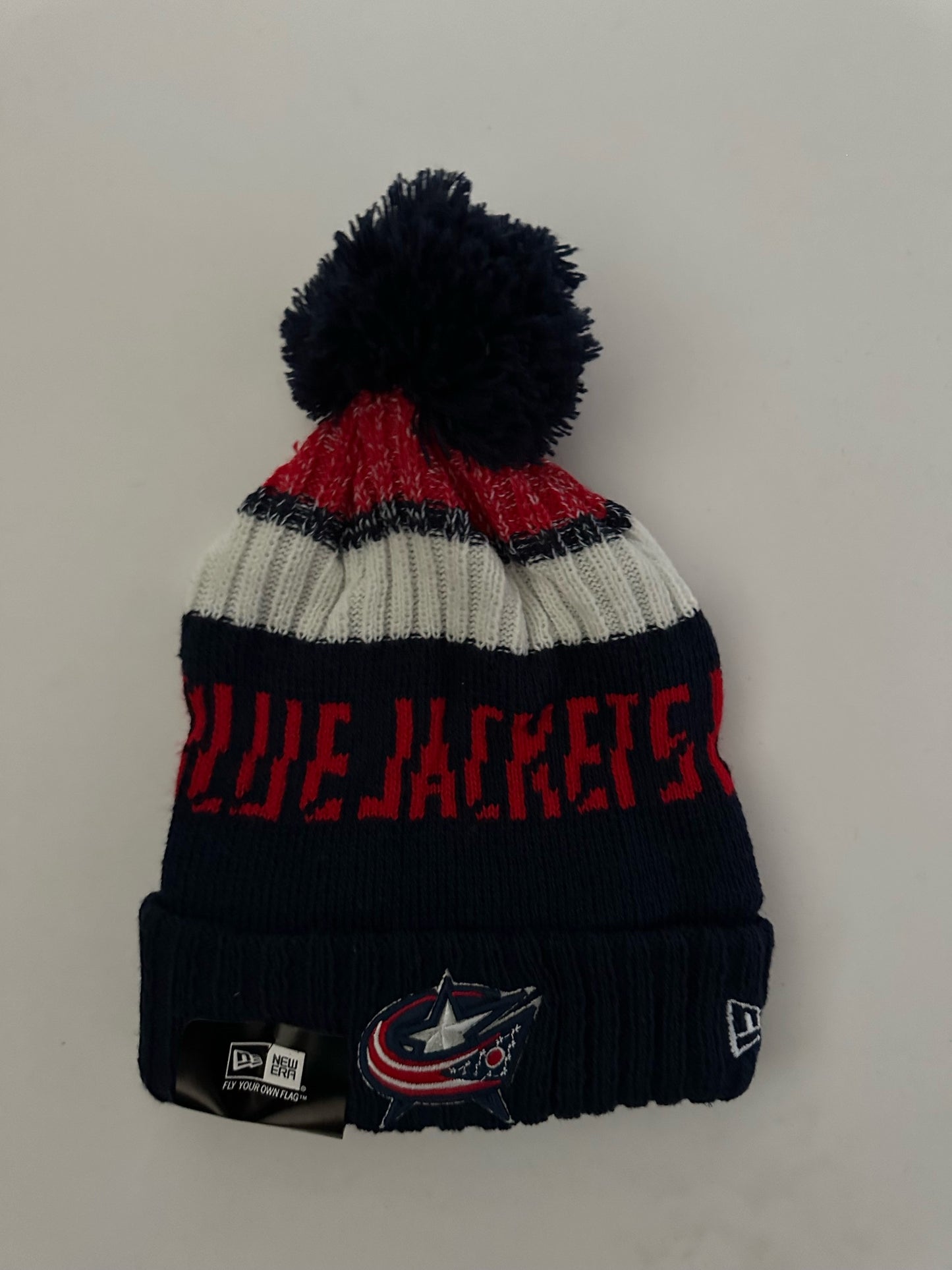 Columbus Blue Jackets NHL Bobble Beanie Multi Colour With Tags on