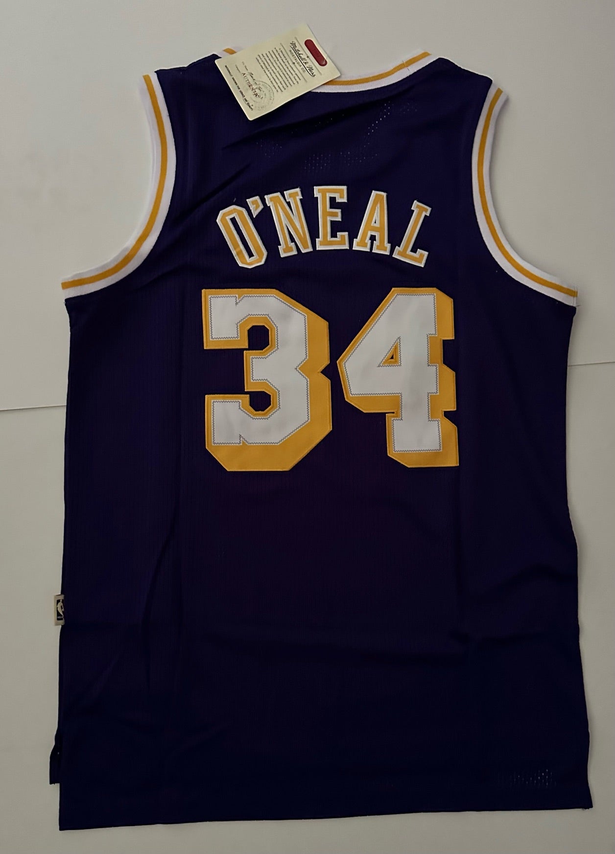 Los Angeles LA Lakers NBA Hardwood Classics Basketball Vest Large O'Neal 34 Puple