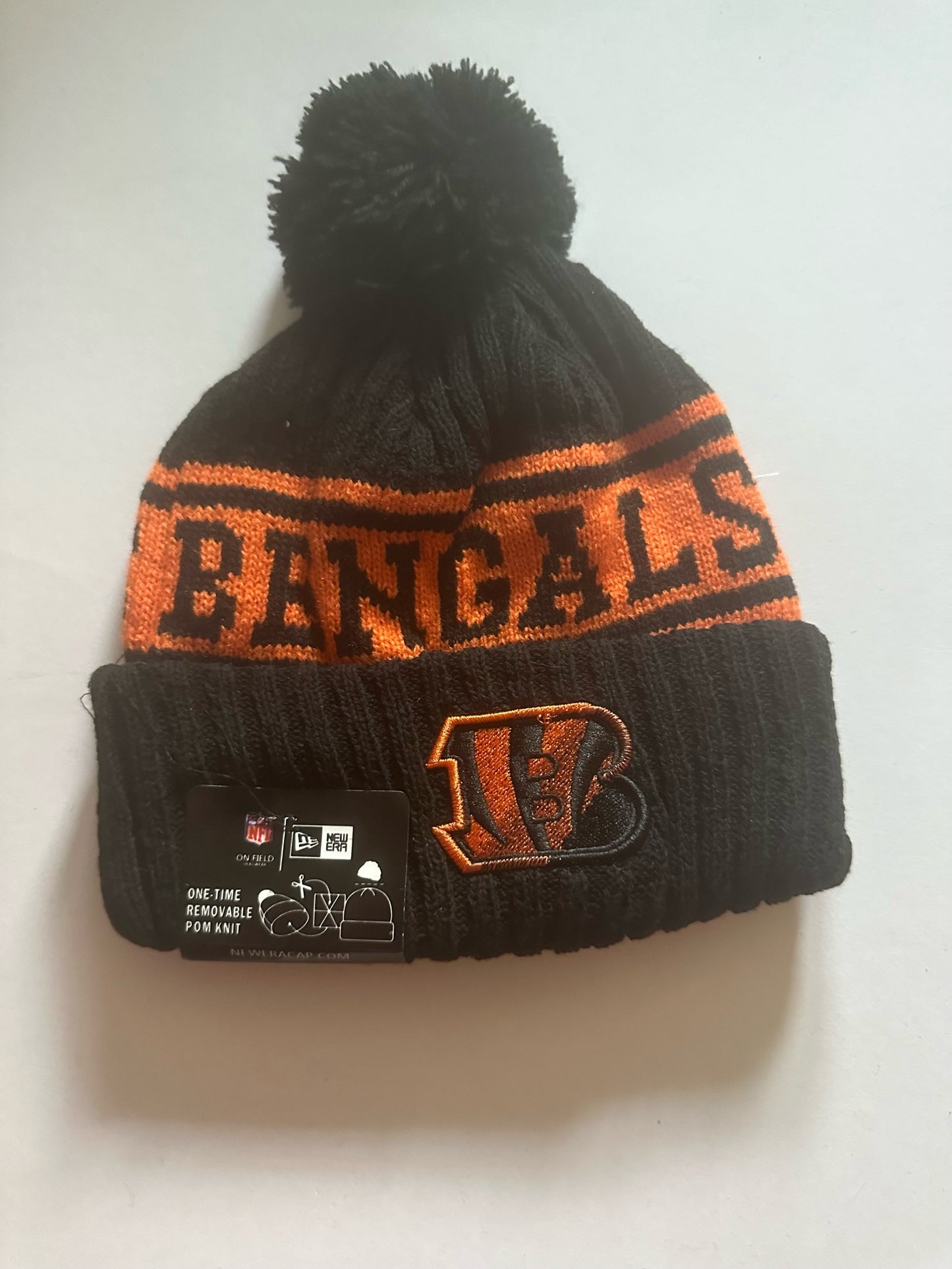 Cincinnati Bengals NFL Bobble Beanie Multi Colour With Tags on