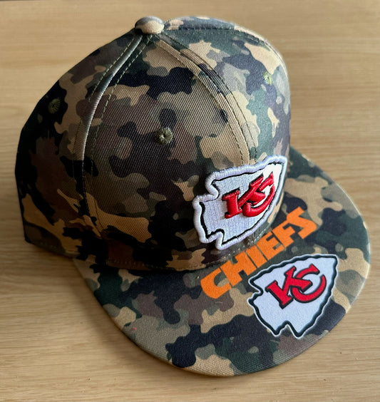 Kansas City Chiefs  NFL 2 Camo SnapBack Baseball Cap Multicolour New With Sticker
