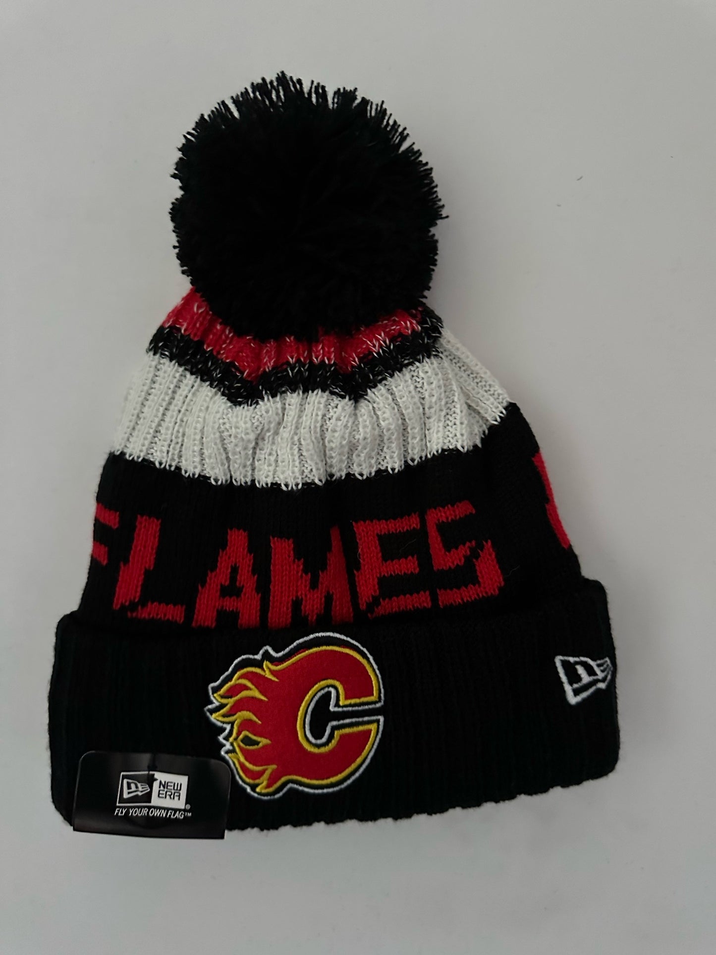 Calgary Flames NHL Bobble Beanie Multi Colour With Tags on