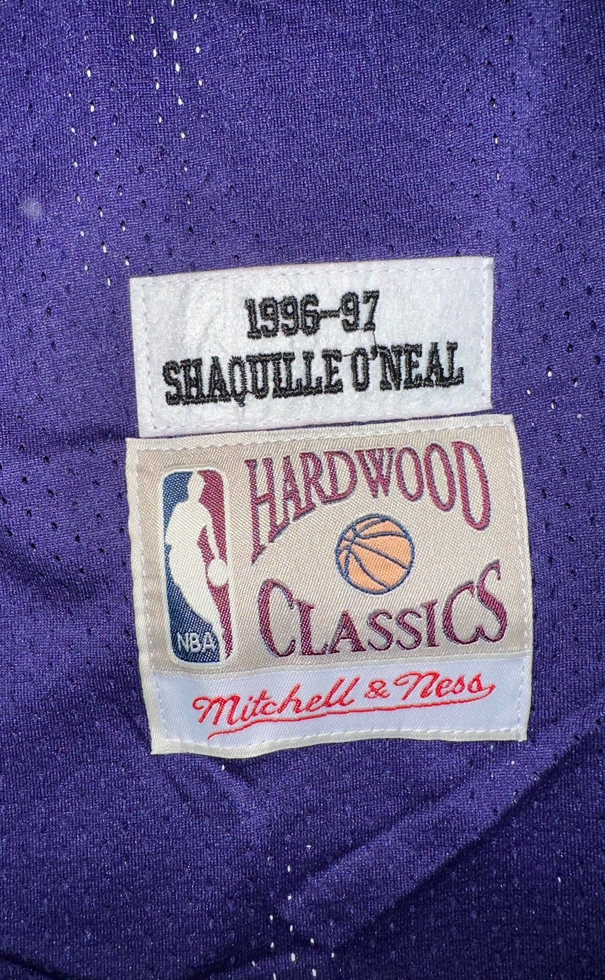 Los Angeles LA Lakers NBA Hardwood Classics Basketball Vest Large O'Neal 34 Puple