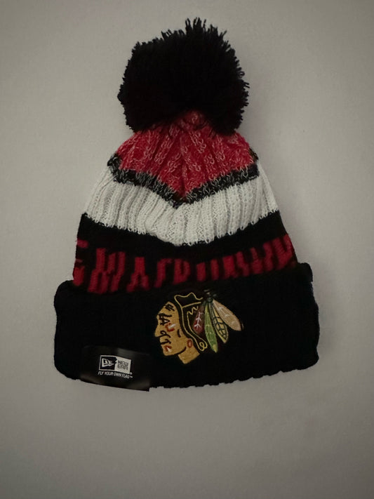 Chicago Blackhawks NHL Bobble Beanie Multi Colour With Tags on