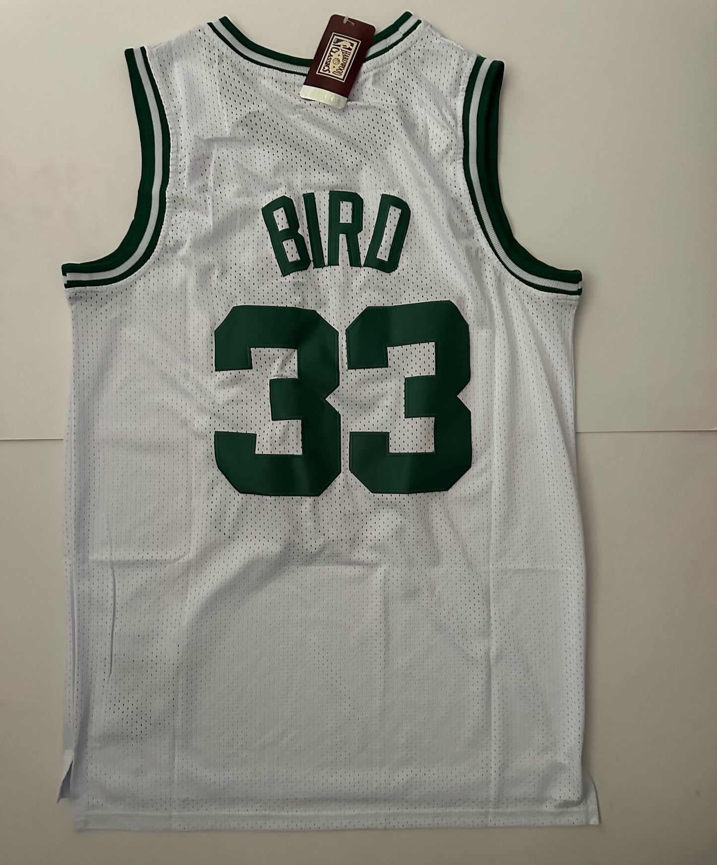 Boston Celtics NBA Hardwood Classics Basketball Vest Large Bird 33 White