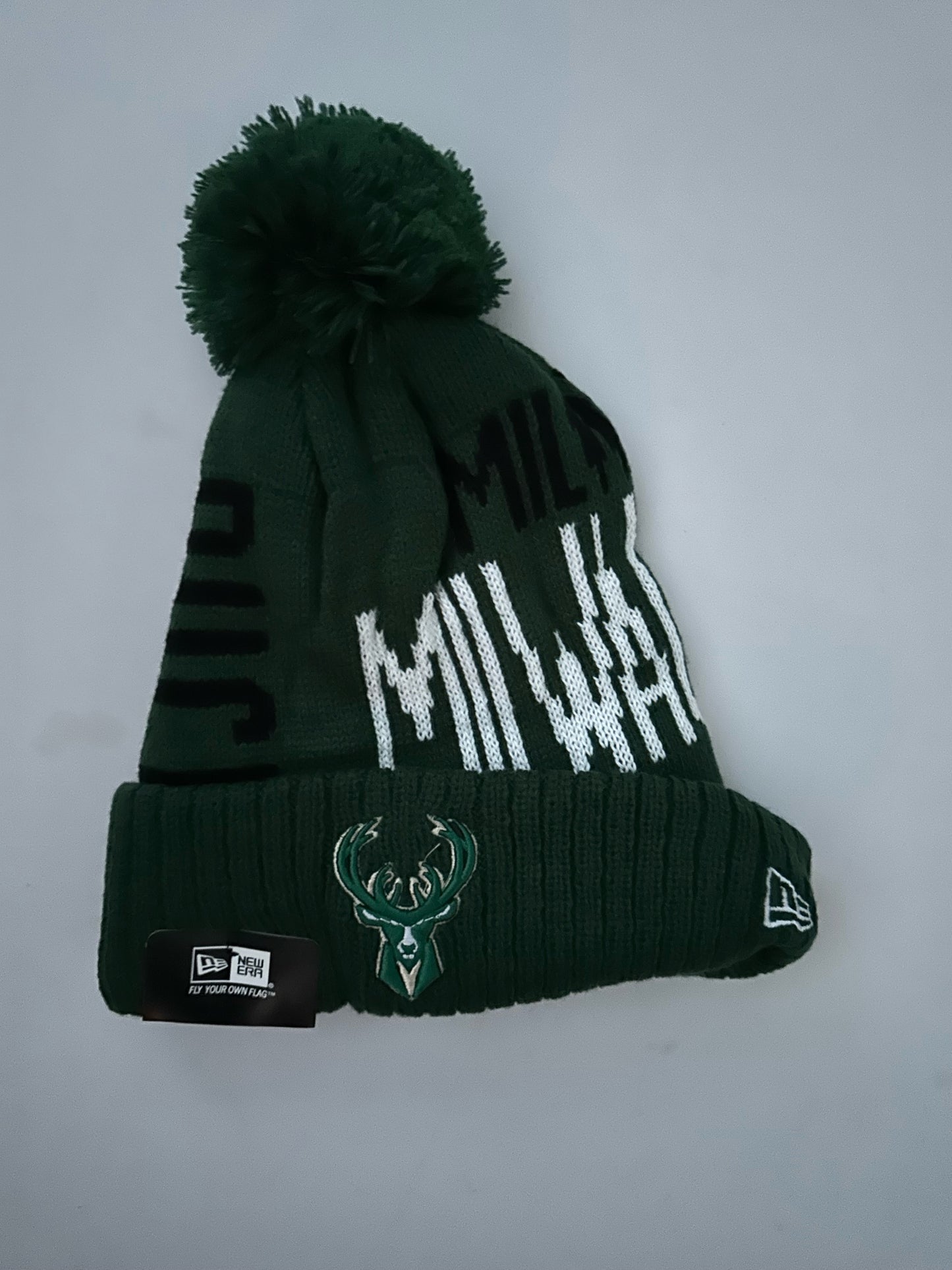 Milwaukee Bucks NBA Bobble Beanie Multi Colour With Tags on