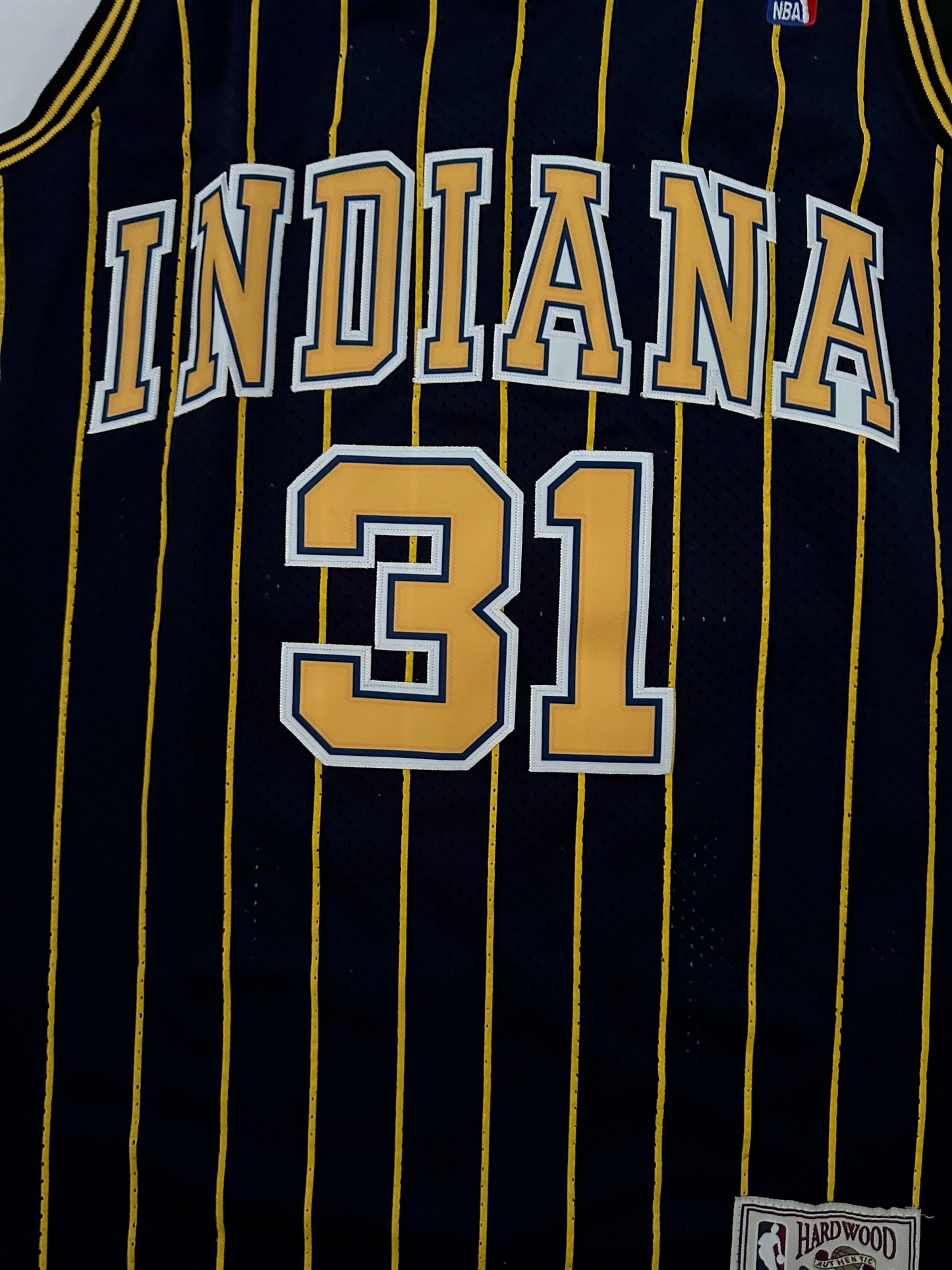 Indiana Pacers NBA Hardwood Classics Basketball Vest Large Miller 31 Blue