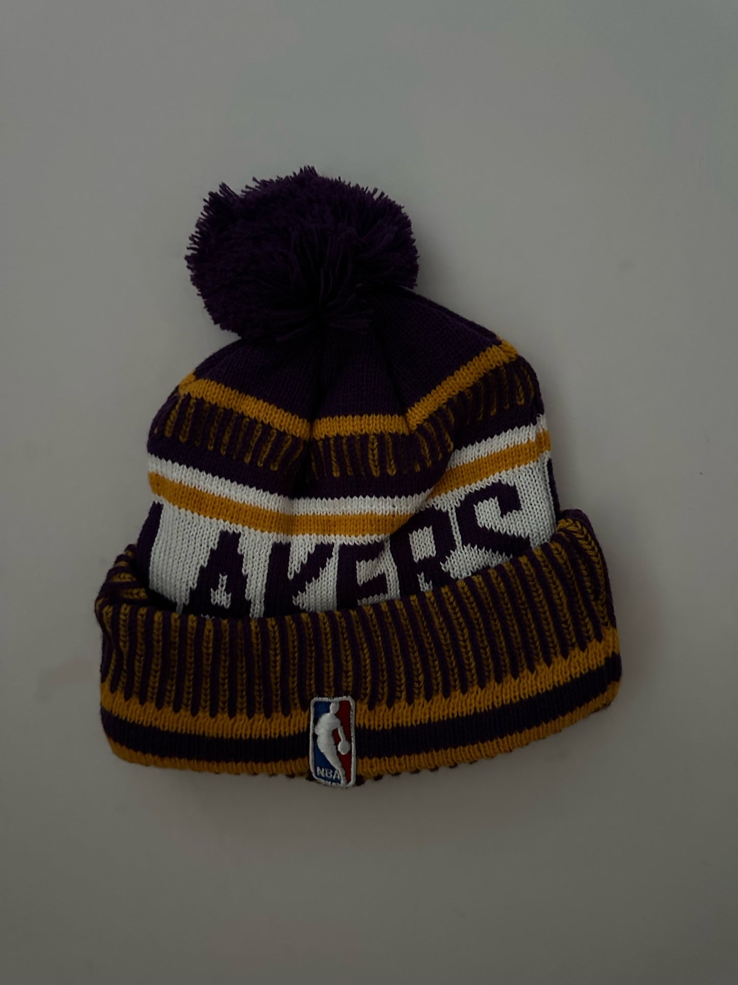 Los Angeles LA Lakers NBA Bobble Beanie Multi Colour With Tags on
