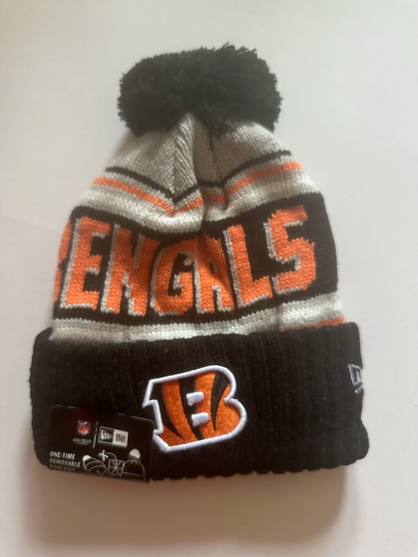 Cincinnati Bengals NFL Bobble Beanie Multi Colour With Tags on
