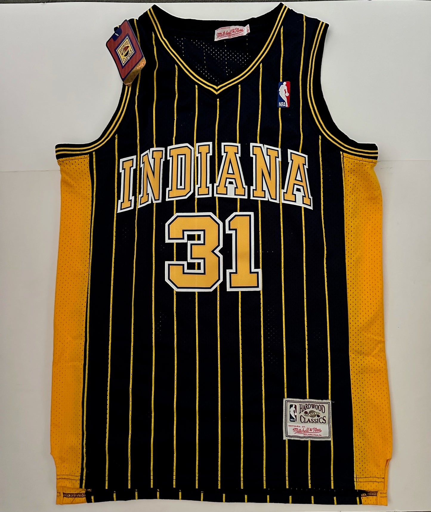 Indiana Pacers NBA Hardwood Classics Basketball Vest Large Miller 31 Blue