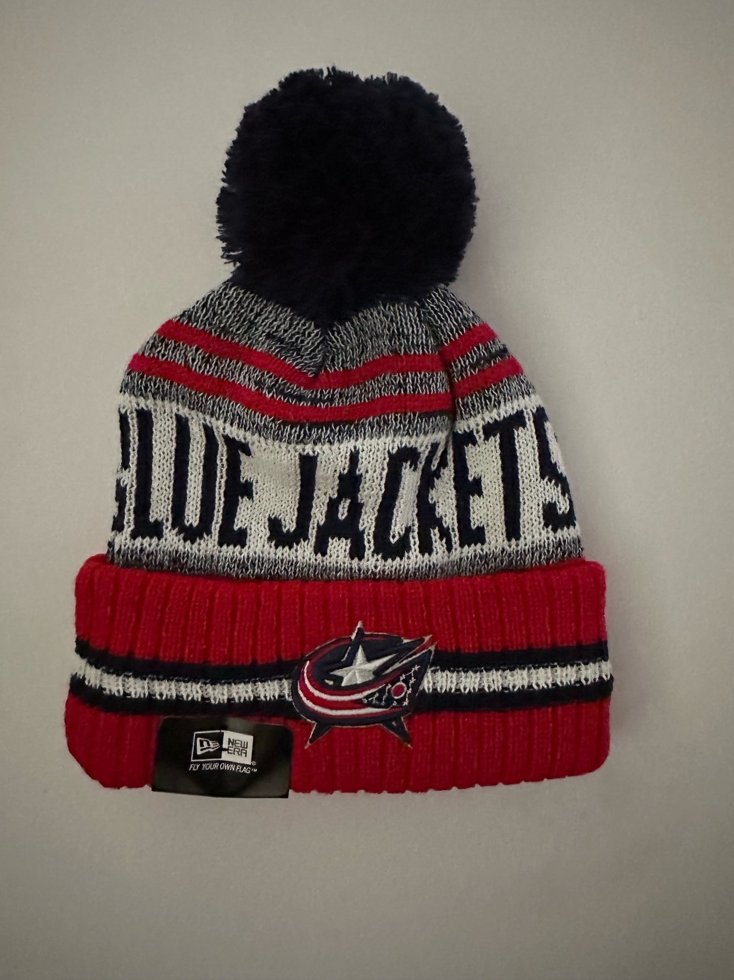 Columbus Blue Jackets NHL Bobble Beanie Multi Colour With Tags on