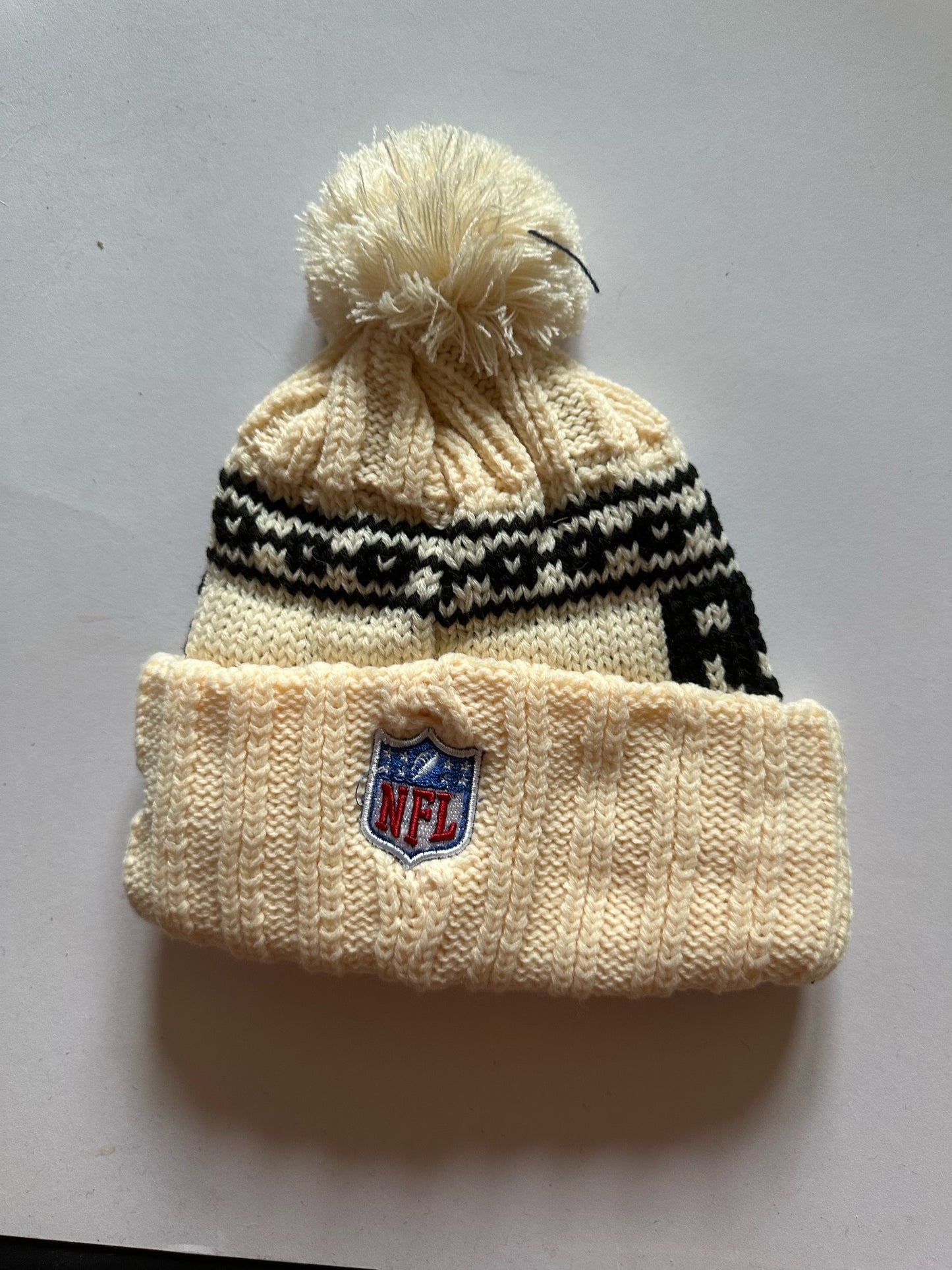 Las Vegas Raiders NFL Bobble Beanie Multi Colour With Tags on