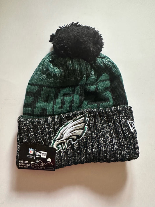 Philadelphia Eagles NFL Bobble Beanie Multi Colour With Tags on