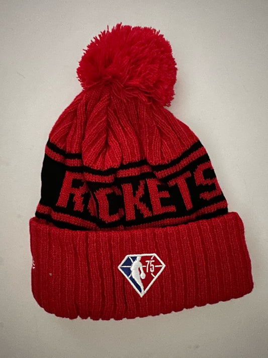 Houston Rockets NBA Bobble Beanie Multi Colour With Tags on