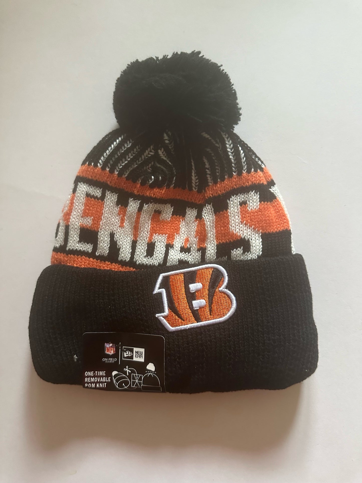 Cincinnati Bengals NFL Bobble Beanie Multi Colour With Tags on