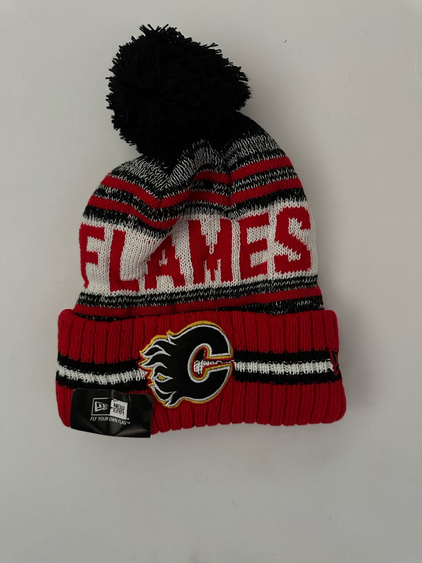 Calgary Flames NHL Bobble Beanie Multi Colour With Tags on