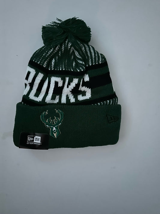 Milwaukee Bucks NBA Bobble Beanie Multi Colour With Tags on