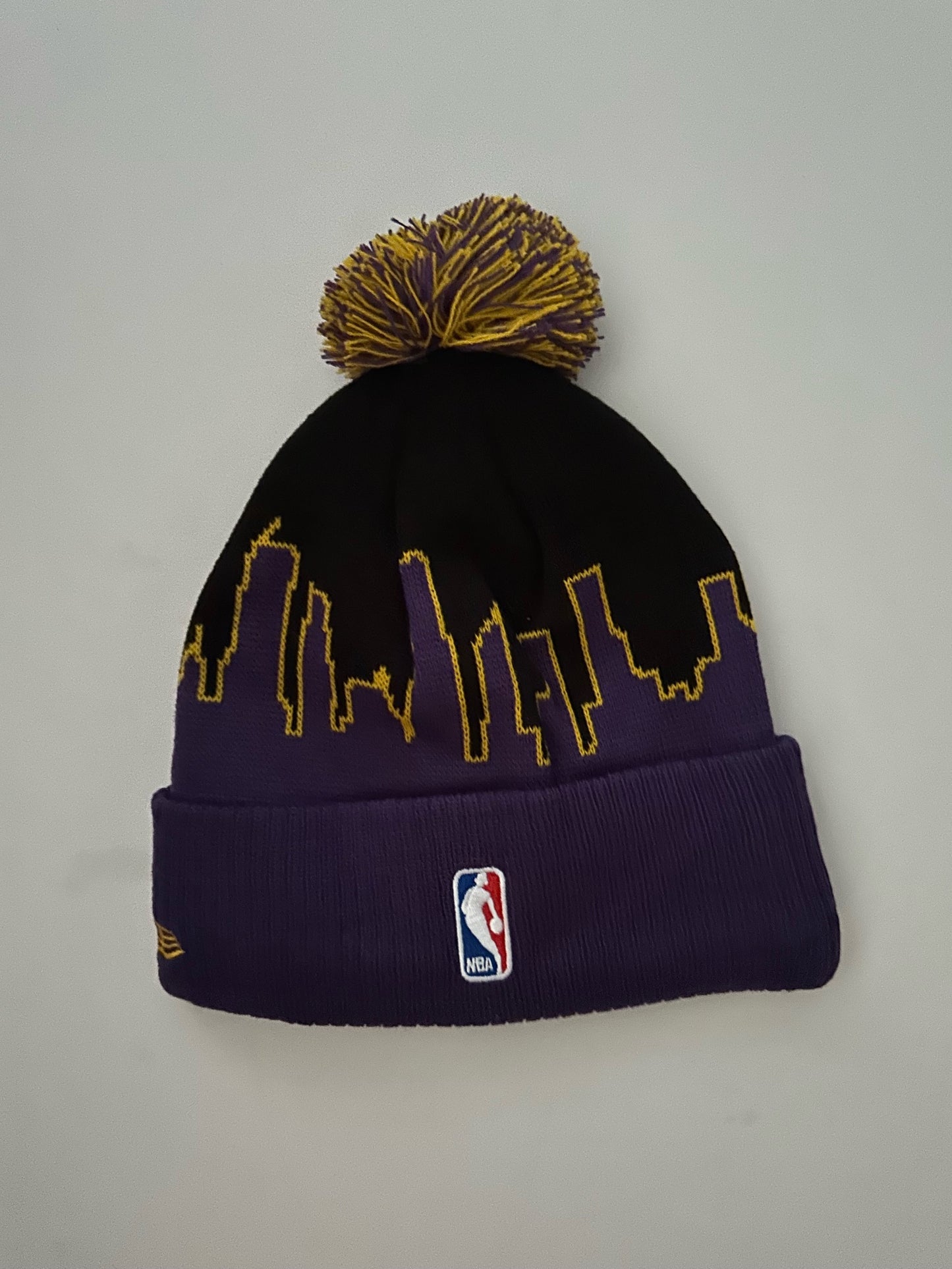 Los Angeles LA Lakers NBA Bobble Beanie Multi Colour With Tags on