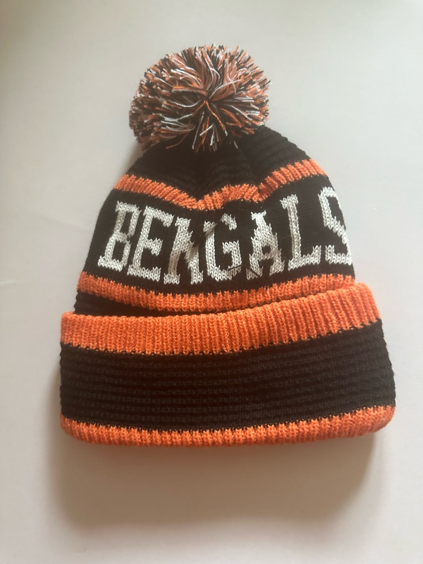Cincinnati Bengals NFL Bobble Beanie Multi Colour With Tags on