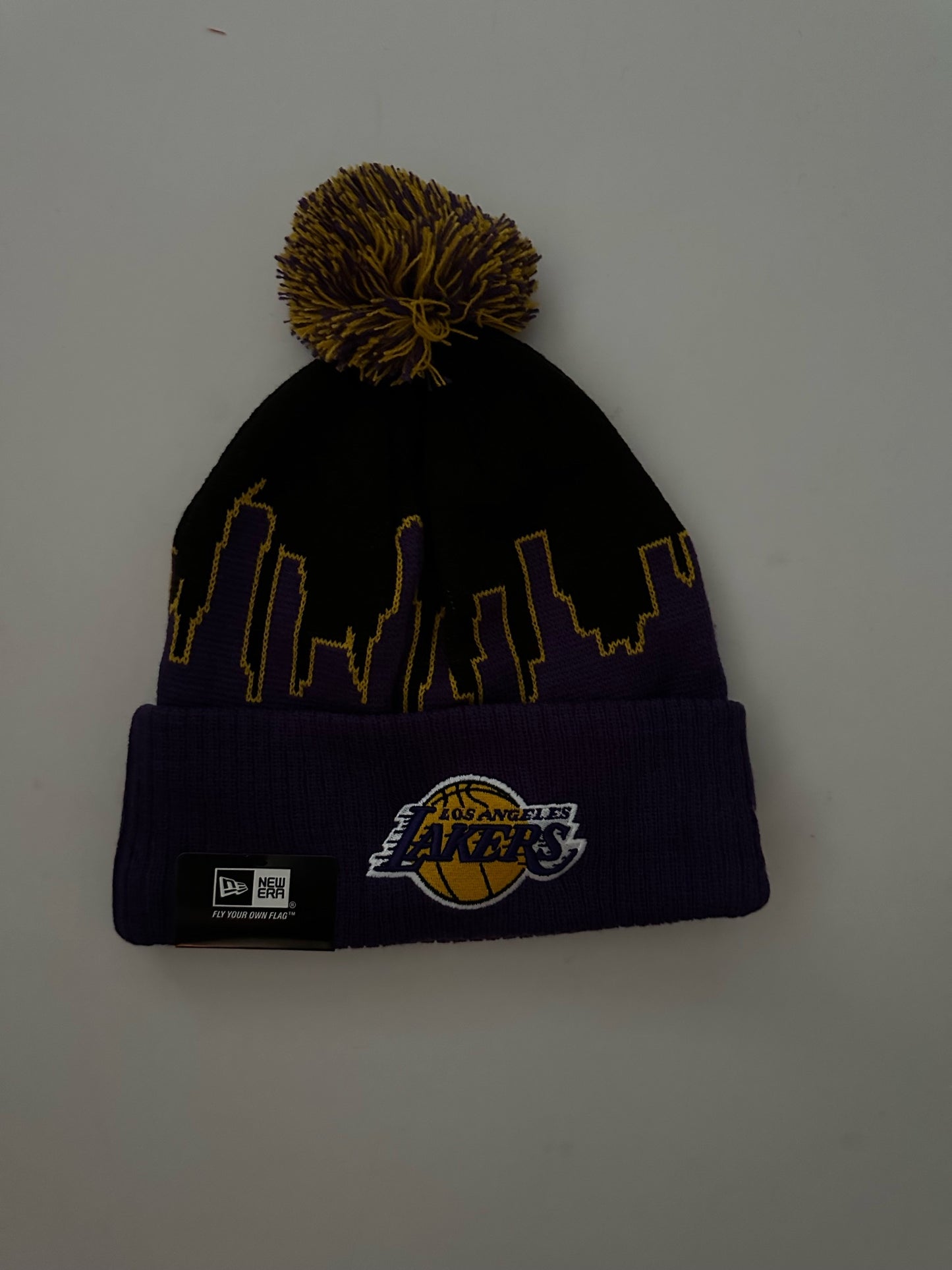 Los Angeles LA Lakers NBA Bobble Beanie Multi Colour With Tags on