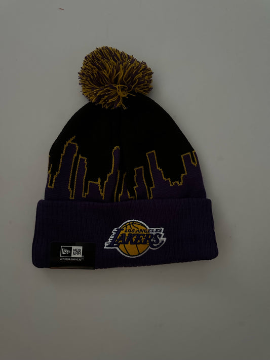 Los Angeles LA Lakers NBA Bobble Beanie Multi Colour With Tags on