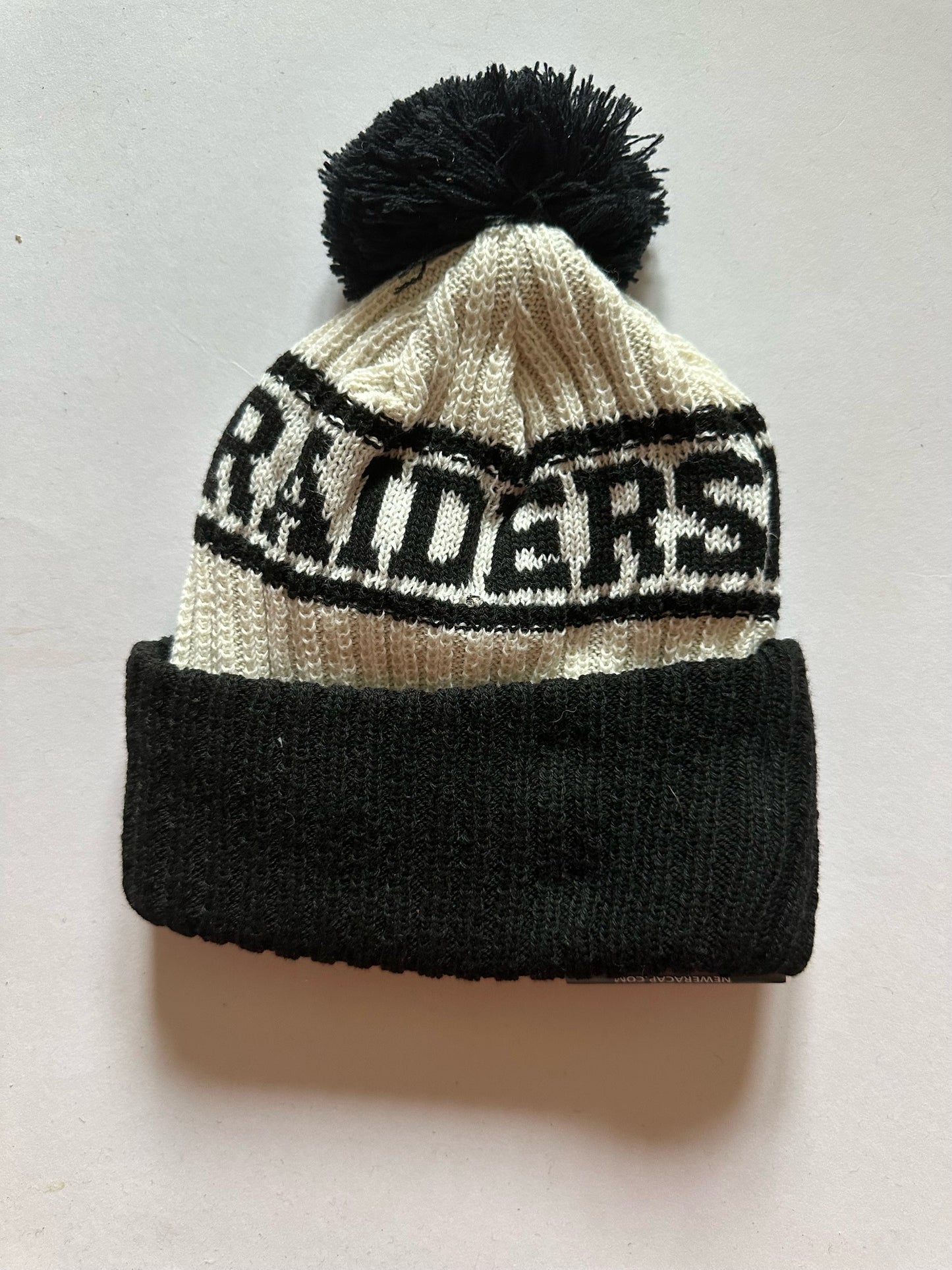 Las Vegas Raiders NFL Bobble Beanie Multi Colour With Tags on