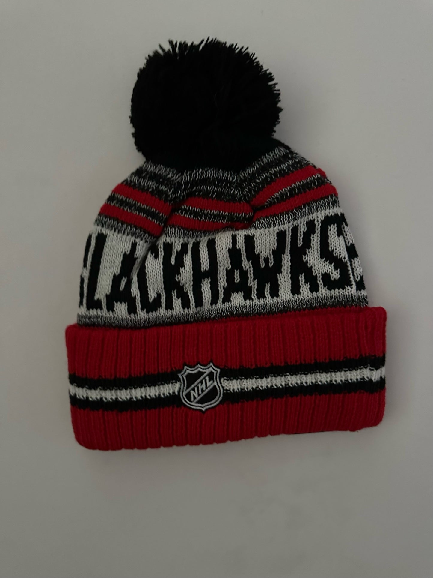 Chicago Blackhawks NHL Bobble Beanie Multi Colour With Tags on