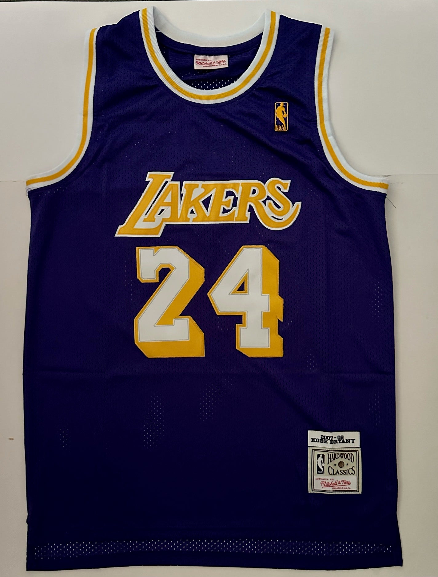 Los Angeles LA Lakers NBA Hardwood Classics Basketball Vest Large Bryant 24 Purple