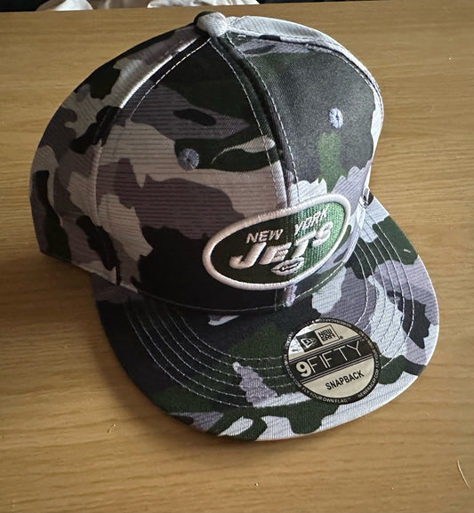 New York Jets NFL SnapBack Camo Baseball Cap Multicolour New With Sticker