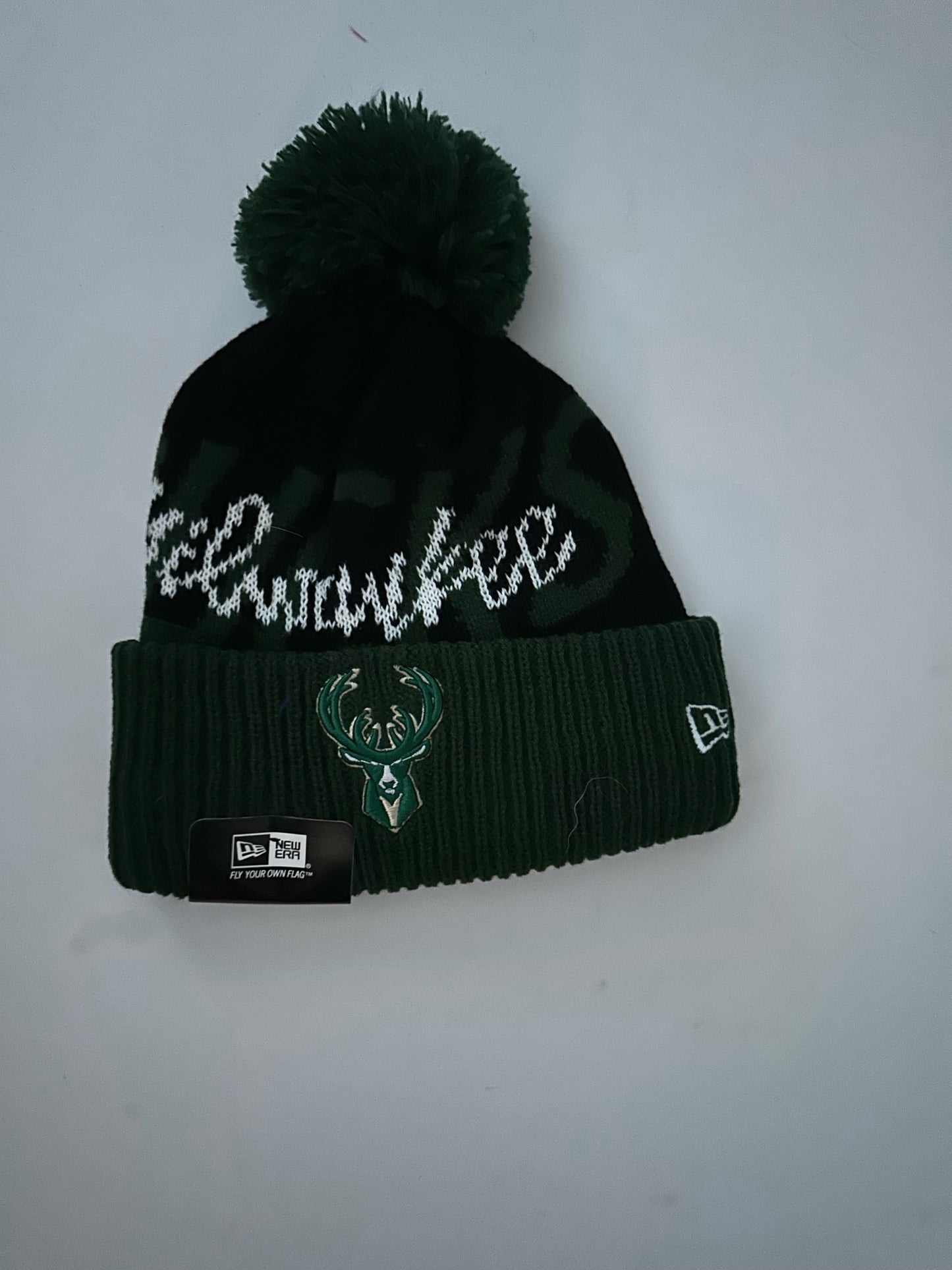 Milwaukee Bucks NBA Bobble Beanie Multi Colour With Tags on